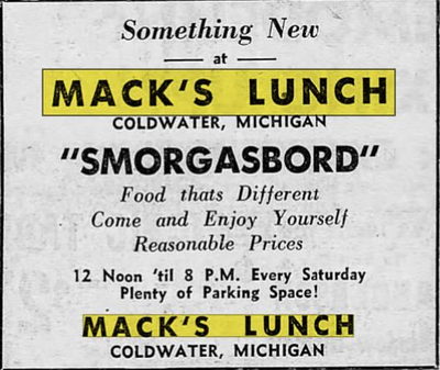 Macks Lunch - Jun 07 1957 Article